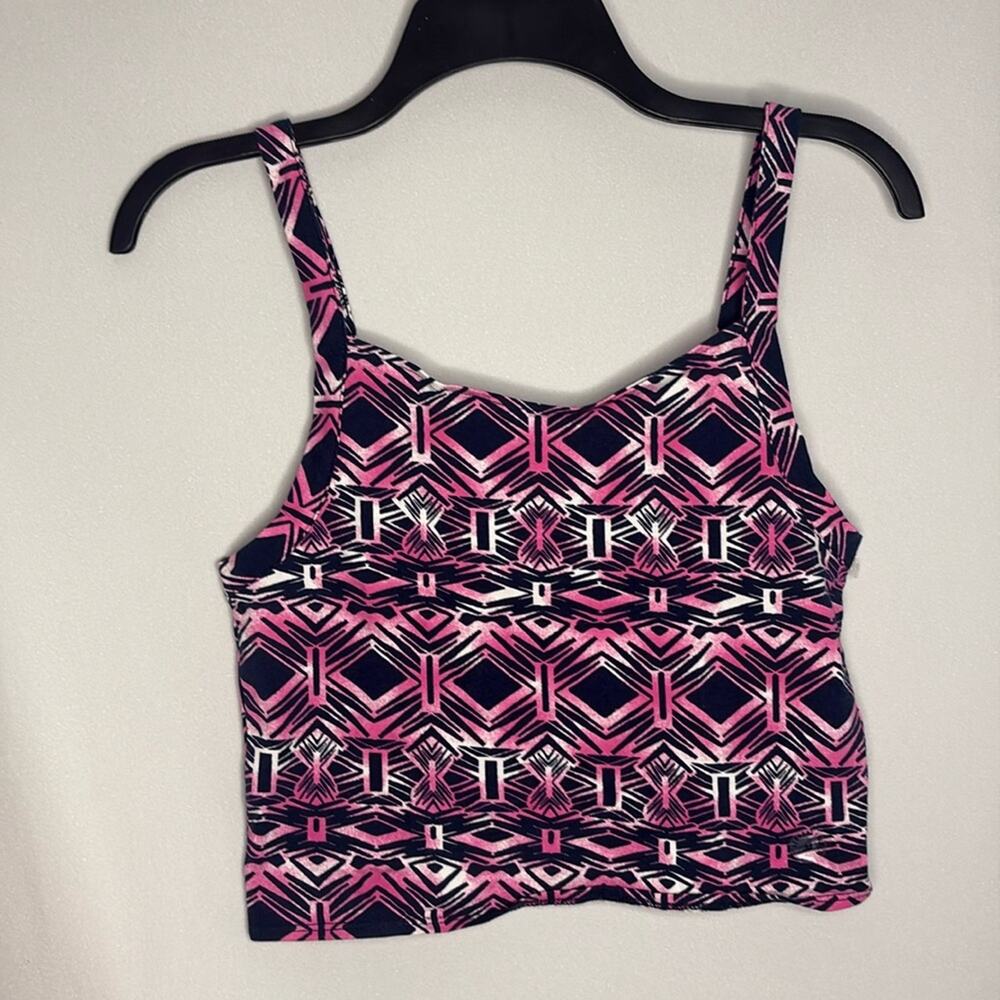NWOT Aeropostale blue and pink printed crop top